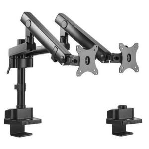 Suport birou 2 monitoare Maclean MC-812, 17inch-32inch, 16 kg, VESA 75x75, 100x100 (Negru) imagine