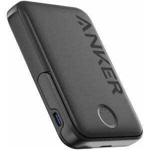 Acumulator Extern Wireless Anker 322 MagGo A1618G11, 5000 mAh, 7.5W, pentru iPhone 12/13/14 (Negru) imagine