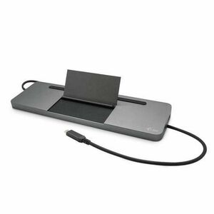 Docking Station i-Tec C31FLATDOCKPDPRO, USB Type-C, 4K Display, 85W, VGA, HDMI, DisplayPort, RJ-45 (Gri) imagine