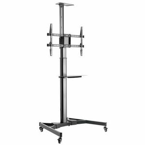 Stand Mobil Techly ICA-TR46, raft multimedia, 37inch-70inch, 50 kg (Negru) imagine