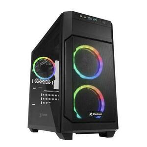 Carcasa Sharkoon V1000 RGB, Micro Tower, Fara sursa, mITX, mATX (Negru) imagine