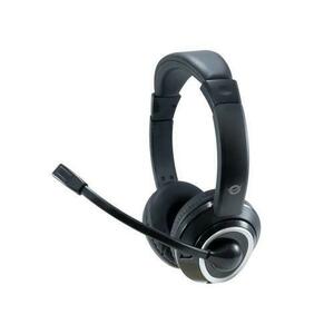 Casti Call Center Conceptronic POLONA01B, USB, Over the ear, Cablu 2m (Negru) imagine