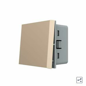 Modul Intrerupator Simplu Mecanic Cap Cruce, 2 Module - Serie Noua (Auriu) imagine