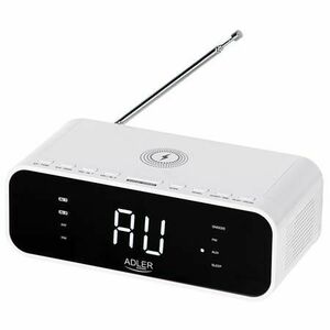 Ceas cu radio, alarma si incarcator wireless Adler AD 1192W (Alb) imagine