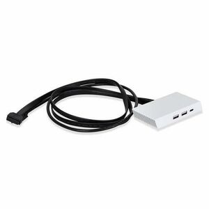 Panou I/O pentru carcasa Lian Li O11DE-3W, 2x USB 3.0, 1x USB-C (Alb) imagine