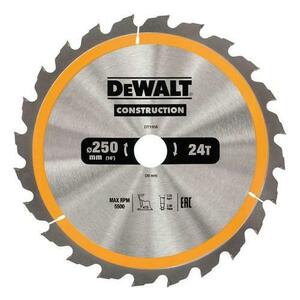 Panza de fierastrau circular 24 dinti Dewalt CONSTRUCTION 250x30 imagine