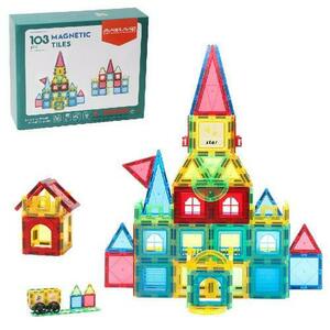 Set de constructie magnetic 3D - 103 piese imagine