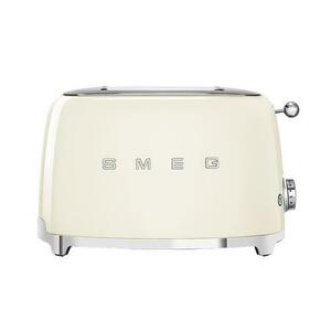 Prajitor de paine Smeg TSF01CREU, 950 W, 2 felii, 6 niveluri pentru rumenire (Crem) imagine