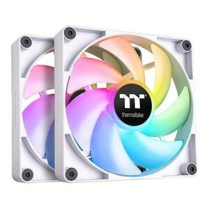 Set 2 ventilatoare Thermaltake CT140 aRGB, iluminare ARGB, 140 mm, 1500 rpm, PWM (Alb) imagine