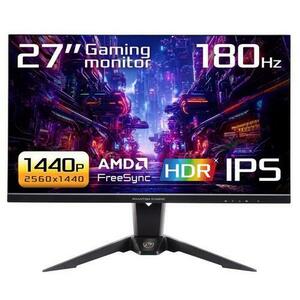 Monitor Gaming IPS LED ASRock 27inch PG27QFT2A, QHD (2560 x 1440), HDMI, DisplayPort, Boxe, 180 Hz, 1 ms (Negru) imagine