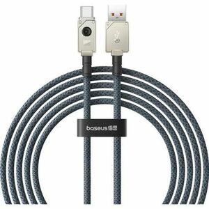 Cablu alimentare si date Baseus Unbreakable, Fast Charging Data Cable, USB la USB Type-C 100W, 2m, braided aliaj zinc imagine