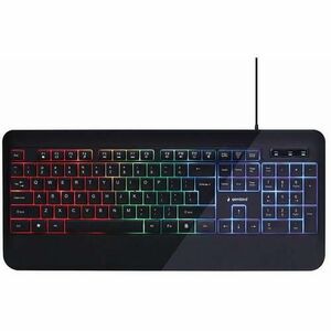 Tastatura Gembird KB-UML-03, Multimedia, Iluminare de fundal RGB, Layout US (Negru) imagine