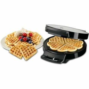 Aparat pentru preparat waffle Trisa Waffle Pleasure 7352.42, 1000 W, 5 Felii (Negru/Inox) imagine