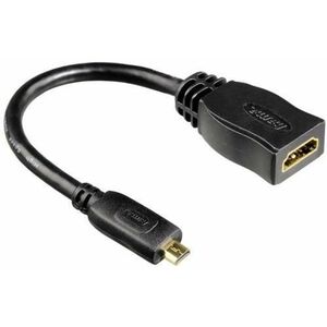 Adaptor Hama 122236, micro HDMI - HDMI (Negru) imagine