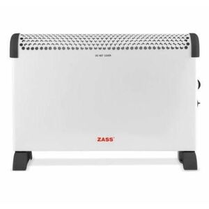 Convector electric Zass ZKH 07, 1800 W, 2 trepte putere, termostat reglabil, protectie la supraincalzire (Alb/Negru) imagine