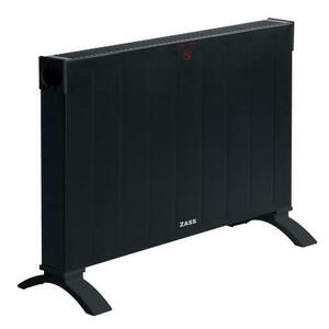 Convector electric ZASS ZKH 09, 2500 W, 2 trepte de putere, Termostat reglabil, Protectie la supraincalzire (Negru) imagine