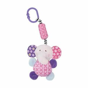 Jucarie de plus Lorelli Elefant, 13 cm, clopotel, cu oglinda, 0 luni+ imagine