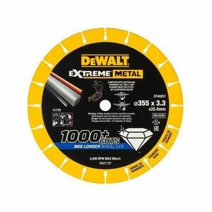 Disc diamantat pentru metal/otel DeWALT EXTREME, 355x25.4x3.3mm imagine