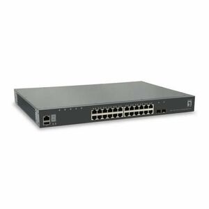 Switch LevelOne GTL-2881, 28 Porturi Gigabit, PoE (Negru) imagine