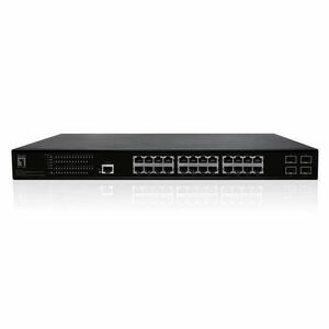 Switch LevelOne GEP-2861, PoE, Gigabit, 28 Porturi (Negru) imagine