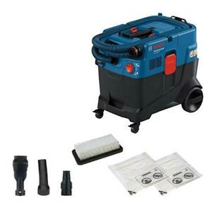 Aspirator industrial BOSCH Professional GAS 400 A, 1200 W, rezervor 28 l, 80 l/s, 240 mbar (Albastru/Negru) imagine