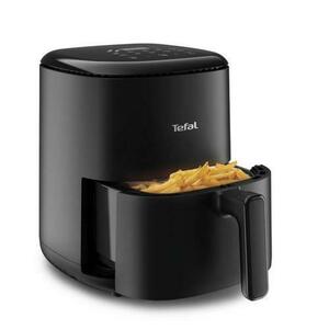 Friteuza cu aer cald Tefal Easy Fry Compact EY145810, 1300W, 10 programe, capacitate 3L, ecran tactil, vas detasabil antiaderent, oprire automata (Negru) imagine