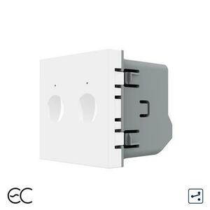 Modul Intrerupator Dublu Cap Scara / Cruce cu Touch LIVOLO - Protocol Zigbee EC (Alb) imagine