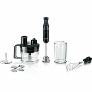 Blender de mana Bosch MSM4B670, 1000W, tija de inox, mecanism click, cuplaj ceramic, buton ergonomic pt selectarea vitezelor (Negru) imagine