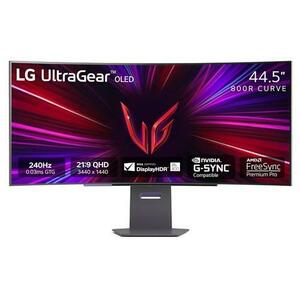 Monitor Gaming OLED LG 44.5inch 45GS95QE-B, WQHD (3440 x 1440), HDMI, DisplayPort, Ecran curbat, 240 Hz, 0.03 ms (Negru) imagine