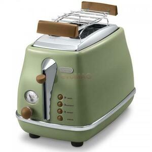 Prajitor paine Delonghi CTOV 2103.GR, 900W, 2 felii (Verde) imagine