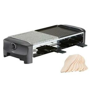 Plita Grill/Raclette electrica Princess 0116282001001, 1200 W, 42 x 21 cm, temperatura 225°C (Negru/Gri) imagine