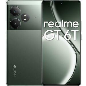 Telefon Mobil Realme GT 6T, Procesor Qualcomm SM7675 Snapdragon 7+ Gen 3, LTPO AMOLED Capacitive touchscreen 6.78inch, 8GB RAM, 256GB Flash, Camera Duala 50+8MP, Wi-Fi, 5G, Dual SIM, Android (Verde) imagine