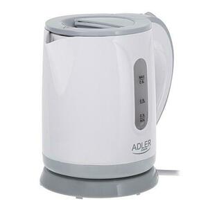 Fierbator de apa Adler AD 1371g, 0.8 l, 850 W, Baza rotativa, Stocare cablu (Gri) imagine