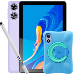 Tableta Oukitel OT6 Kids, Procesor Rockhip RK3562 Quad-Core, Ecran HD+ 10.1inch, 4GB RAM, 64GB Flash, 5MP, Wi-Fi, Bluetooth, GPS, Android 13, Stylus Pen, Carcasa protectie (Violet) imagine