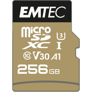 Card de memorie Emtec SpeedIN Pro, 256GB, microSDXC, V30, A1, 4K, Adaptor SD inclus imagine