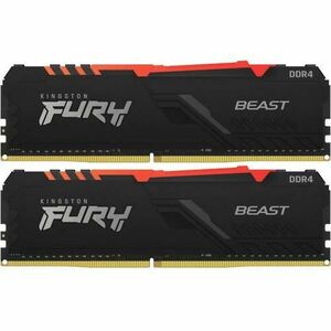 Memorii Kingston FURY Beast RGB 16GB(2x8GB) DDR4 3600MHz CL17 Dual Channel Kit imagine