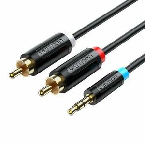 Cablu audio Vention BCLBH, Jack 3, 5 mm la 2x RCA tata, 2m (Negru) imagine