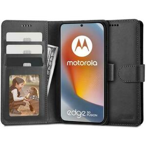 Husa pentru Motorola Edge 50 Fusion, Tech-Protect, Wallet, Neagra imagine