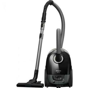 Aspirator cu sac Philips Seria 3000 XD3112/09, 900 W, 3 l, filtru anti-alergeni, perie integrata, cap TriActive, Negru imagine