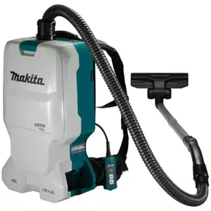 Aspirator tip rucsac Makita DVC660Z, 2x18 V, 1 kPa putere absorbtie, 6 l rezervor hartie, 2.2 m³/min debit maxim aer, fara acumulator Li-Ion LXT 18V imagine