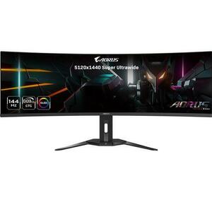 Monitor Gaming OLED Gigabyte 49inch CO49DQ, DQHD (5120 x 1440), HDMI, DisplayPort, Ecran curbat, Boxe, 144 Hz, 0.03 ms (Negru) imagine