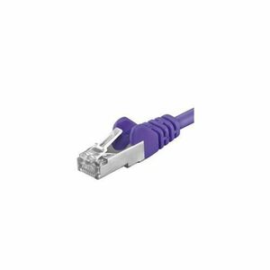 Patchcord SFTP PremiumCord RJ45-RJ45 Cat.6A, 1.5m, Violet imagine