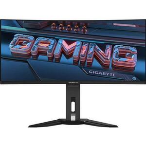 Monitor Gaming OLED Gigabyte 34inch MO34WQC2, WQHD (3440 x 1440), HDMI, DisplayPort, Boxe, Ecran curbat, 240 Hz, 0.03 ms (Negru) imagine