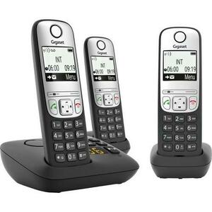 Telefon DECT fara fir Gigaset A690 A Trio, Caller ID (Negru/Argintiu) imagine