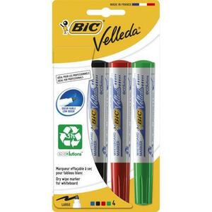 Marker BIC ECO Velleda 1701 asortate, Blister/4 bucati imagine