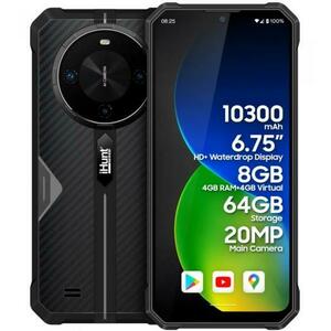 Telefon mobil iHunt Titan P10000 PRO, Procesor MediaTek MT8768 Octa-Core, Ecran IPS 6.75inch, Camera 20 MP, 8 GB RAM, 64 GB ROM, 4G, Android, Dual SIM (Negru) imagine