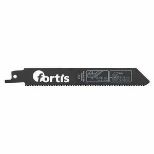 Panza fierastrau sabie Fortis 4317784772747, pentru lemn, 150/130 x 2.5 mm, 2 bucati (Negru) imagine