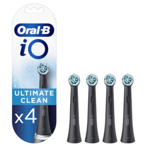 Rezerve periuta de dinti electrica Oral-B iO Ultimate Clean, compatibile doar cu seria iO, 4 buc, Negru imagine