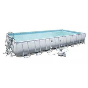 Piscina supraterana cu cadru metalic BestWay 56623, 956X 488 X 132 cm, 52.231 L (Gri) imagine