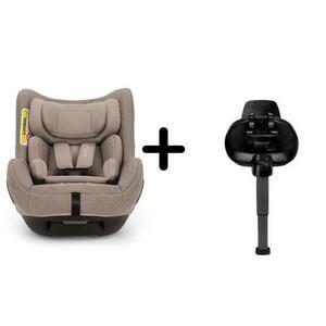 Set Scaun auto rotativ Nuna, i-Size TODL next Cedar, 40-105 cm + Baza isofix BASE next i-Size pentru TODL next, testat ADAC, Bej imagine